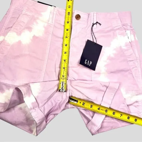NWT Gap High Rise Utility Short 5” Khaki Shorts 6 Lavender Shortbread Pastel - Picture 6 of 10